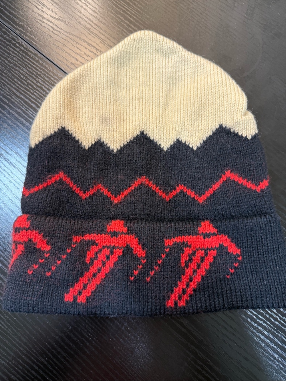 Vintage Vermont Originals Wool Ski Hat Beanie Novelty Legs Made USA VT 100% Wool